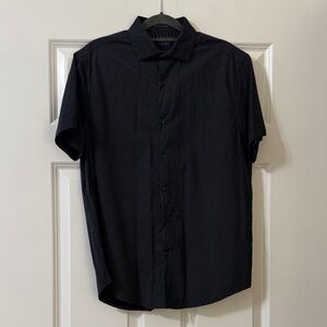 Classic Navy Blue Casual Button Down Shirt
